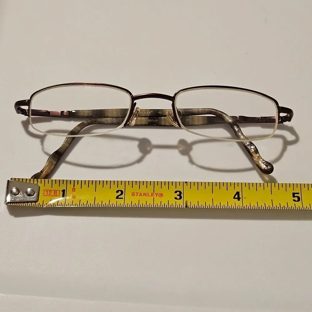 Metalic Brown Metal Frame Glasses